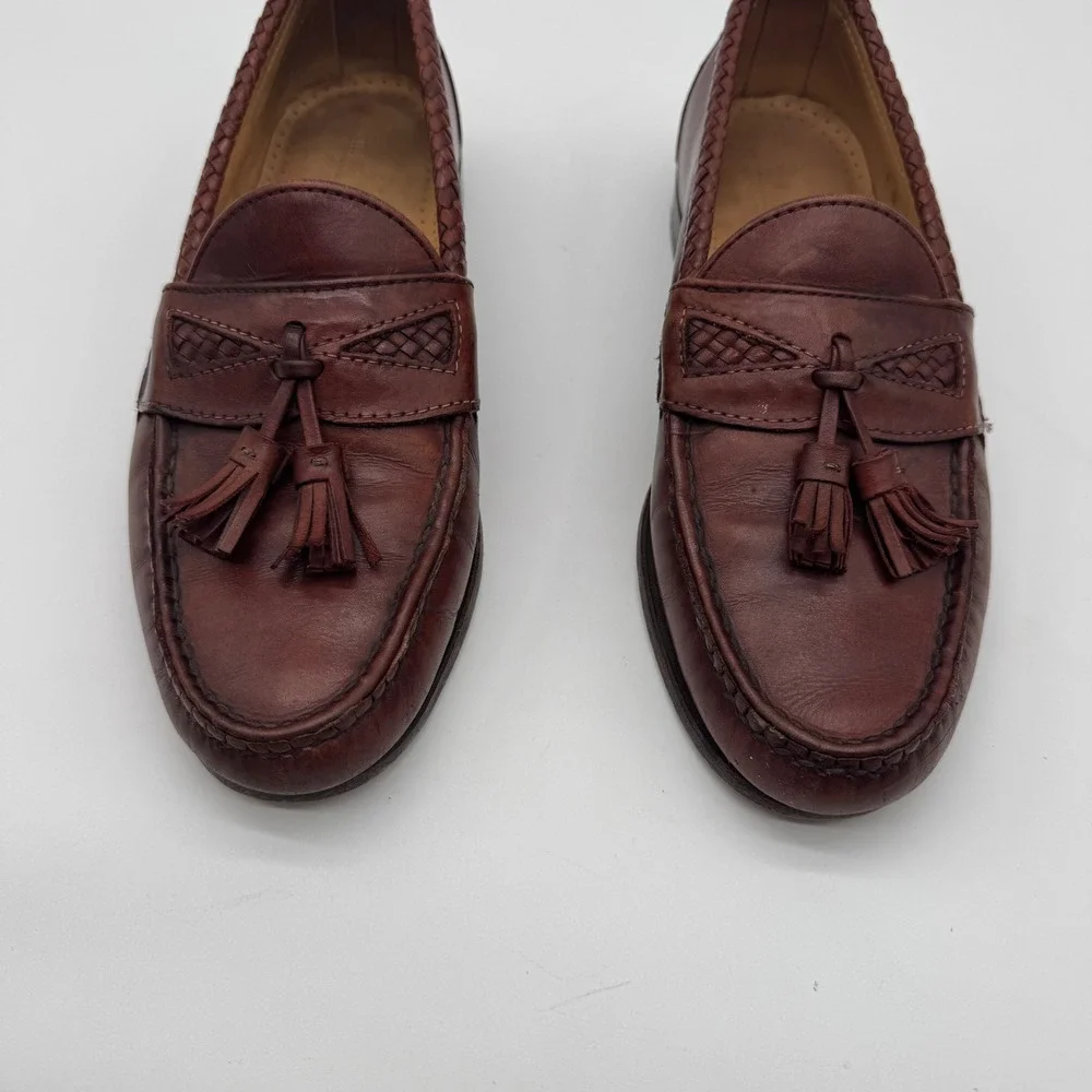 Allen Edmonds Maxfield Tassel Loafers Woven Leather Dress Shoes Slip On Size  9D